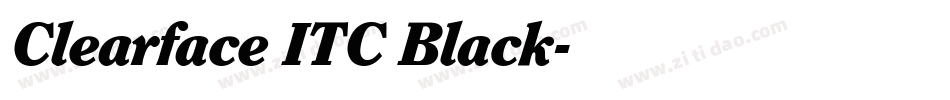 Clearface ITC Black字体转换